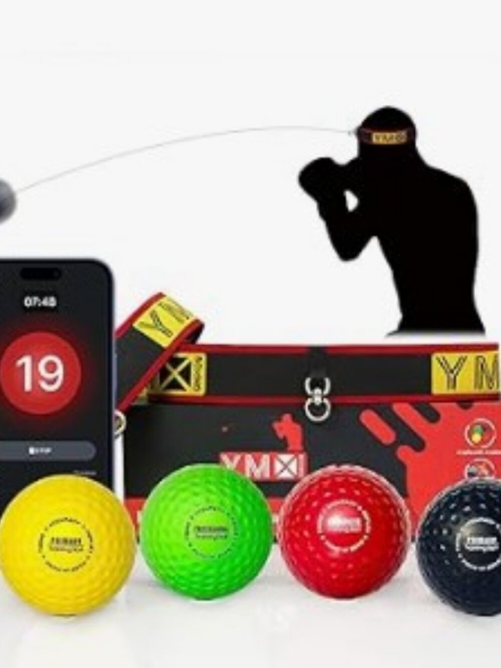 YMX Hand-Eye Coordination Training Ball 4 Ball Set for Boxing, MMA, Family